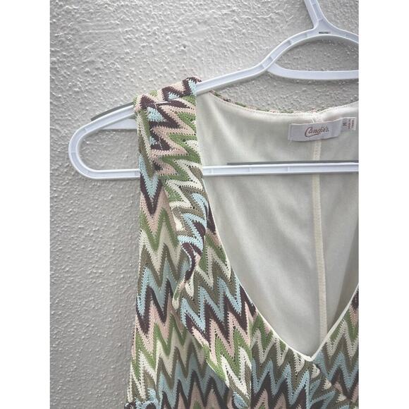 Juniors Candies Dress Size Medium Multicolor Chevron Ruffle Sleeveless - Picture 4 of 13